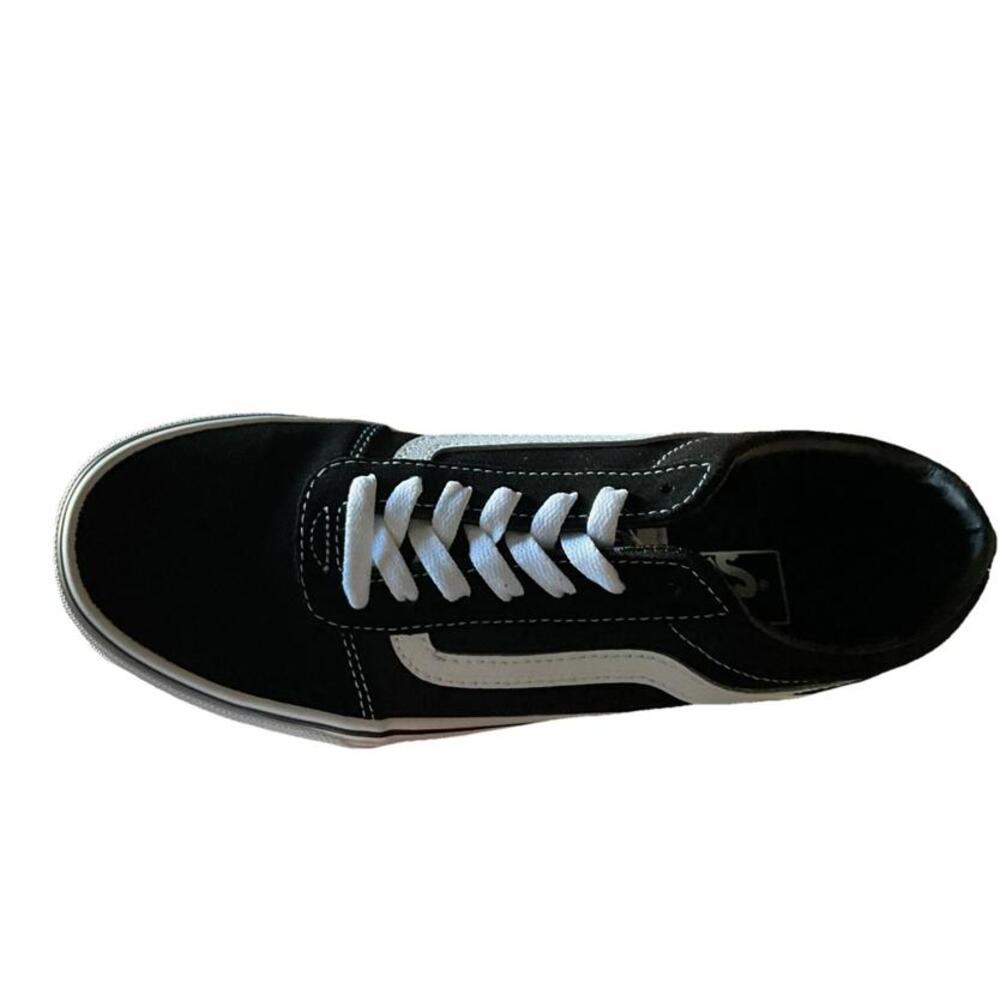 Vans Mens 8 Ward Low Top Skateboarding Shoes Sneakers  Black White NIB